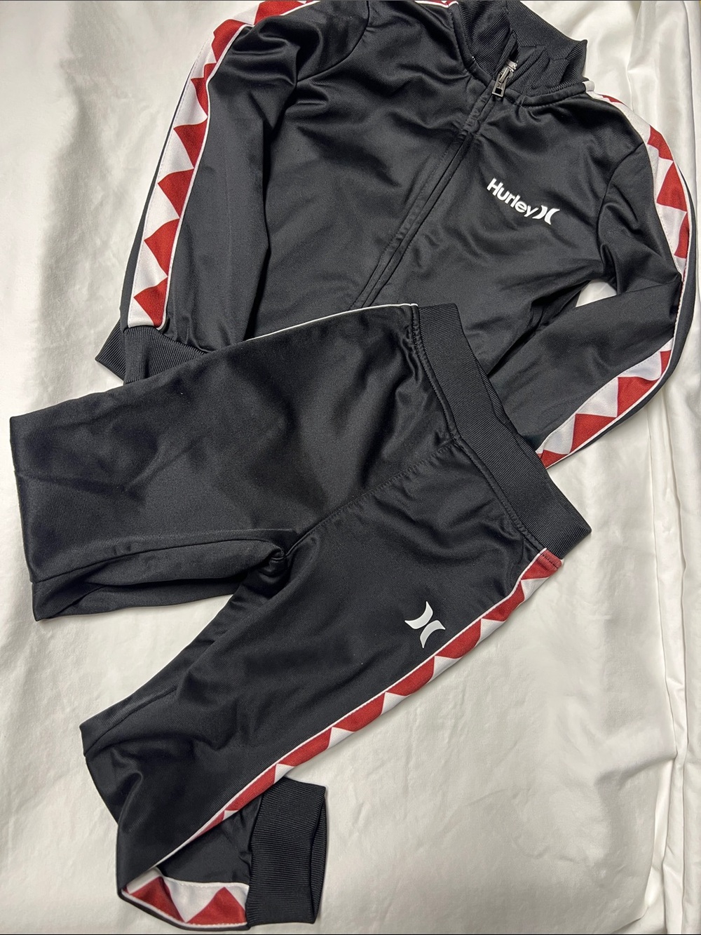 Hurley Kids Black Joggers with Red Accent Trim